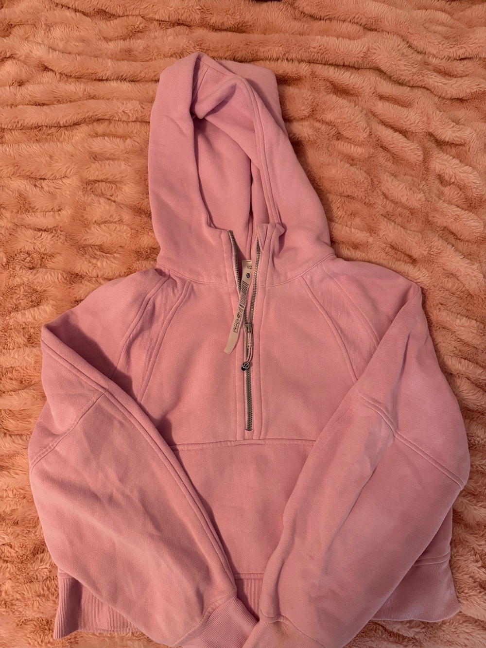 lululemon athletica Rose Pink Half-Zip Hooded Pullover